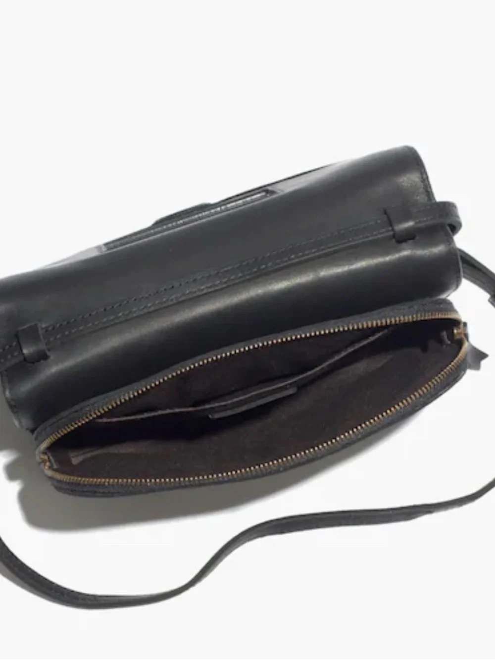 Madewell The Morgan Crossbody Bag - Black Leather